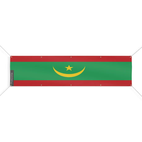 Grand drapeau mauritanie polyester résistant aux intempéries