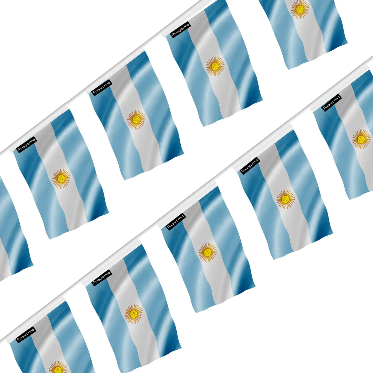 Guirlande drapeau argentine polyester à accrocher décorative