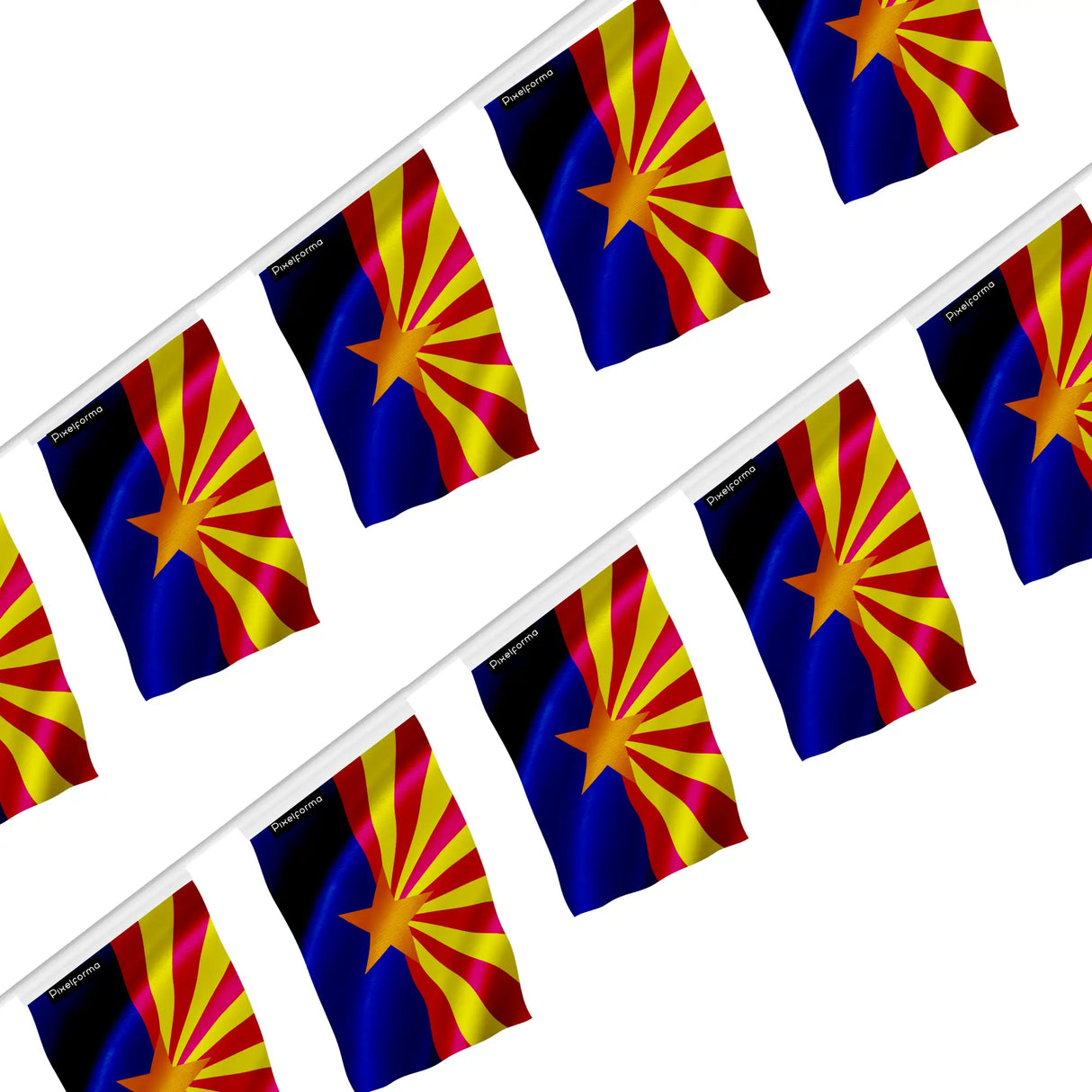 Guirlande drapeau arizona en polyester résistant à accrocher
