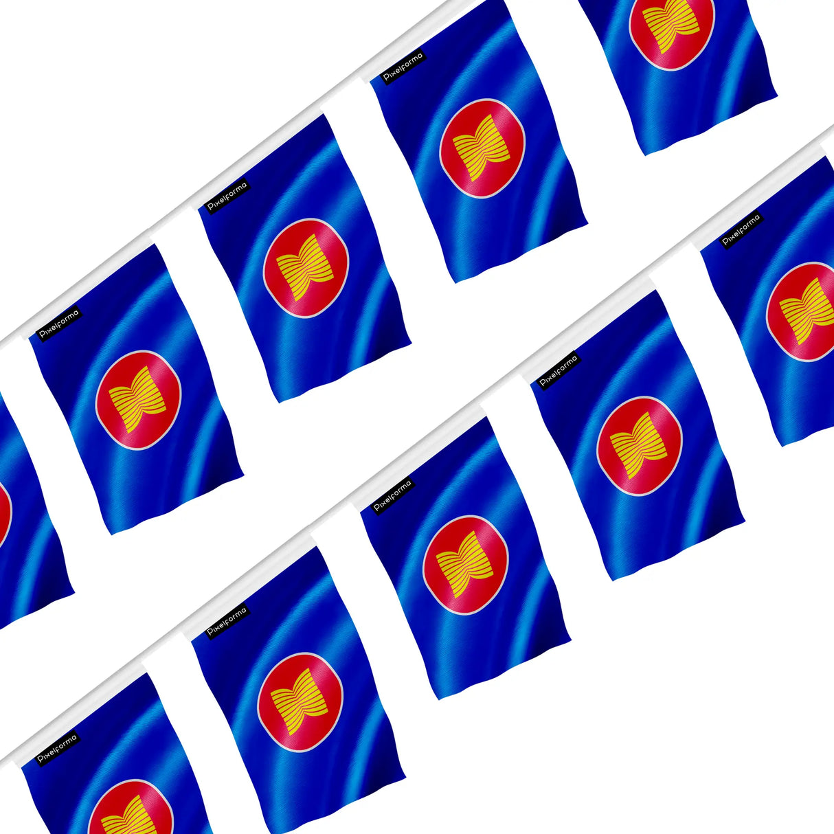Guirlande drapeau asean polyester résistant à accrocher