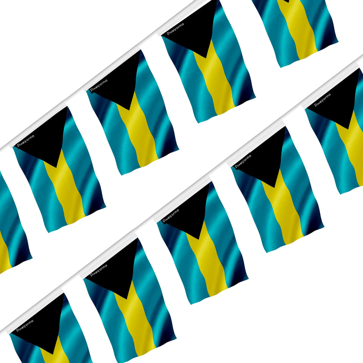 Guirlande drapeau bahamas polyester à accrocher festive
