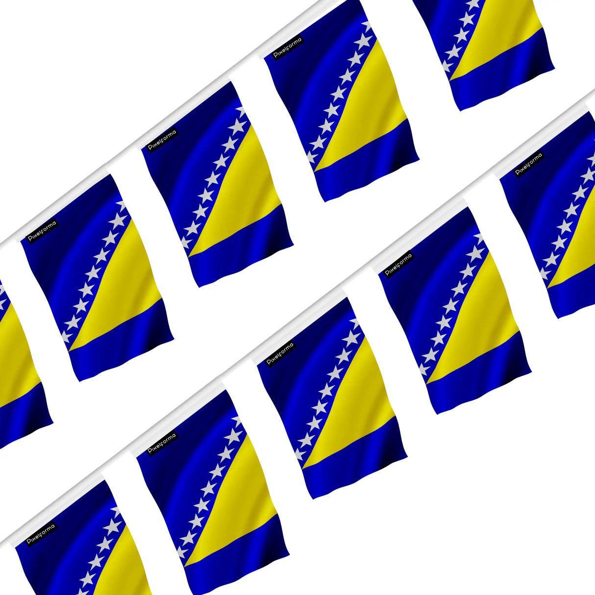 Guirlande drapeau bosnie-herzégovine polyester à accrocher