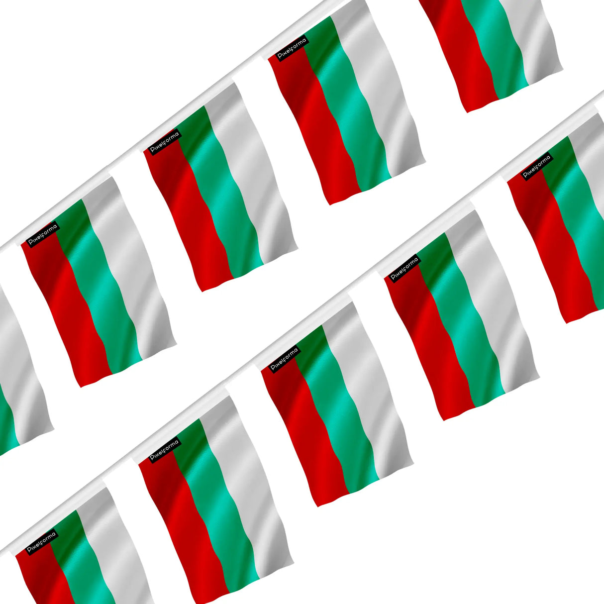 Guirlande drapeau bulgarie polyester à accrocher festive