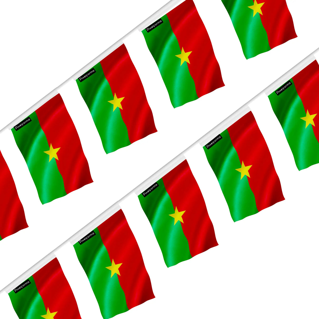 Guirlande drapeau burkina faso en polyester à accrocher