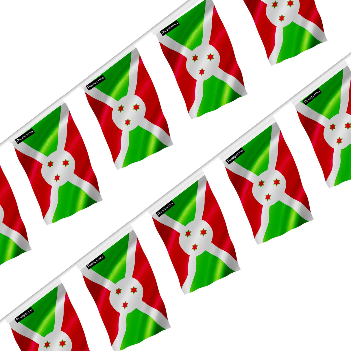 Guirlande drapeau burundi en polyester à accrocher