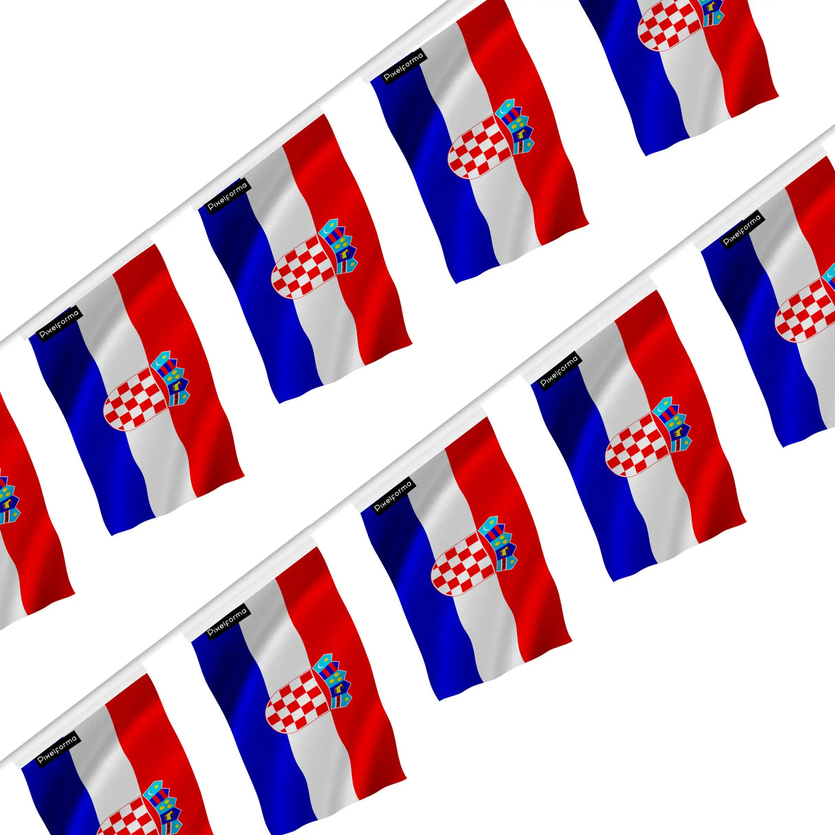 Guirlande drapeau croatie polyester à accrocher décoration