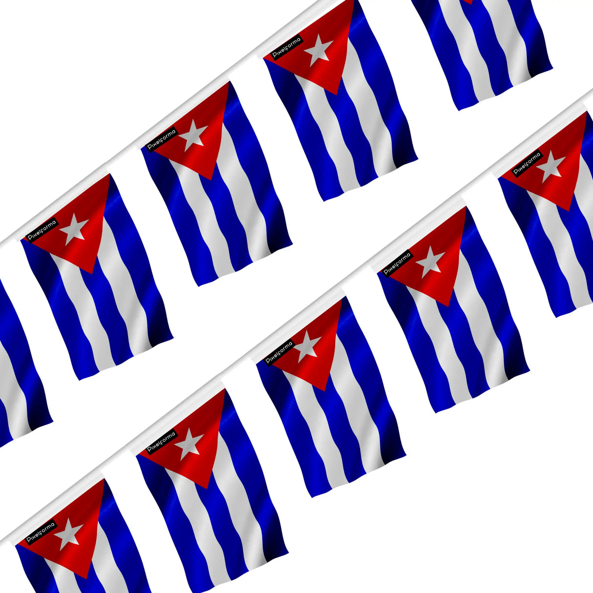 Guirlande drapeau cuba polyester à accrocher décoration