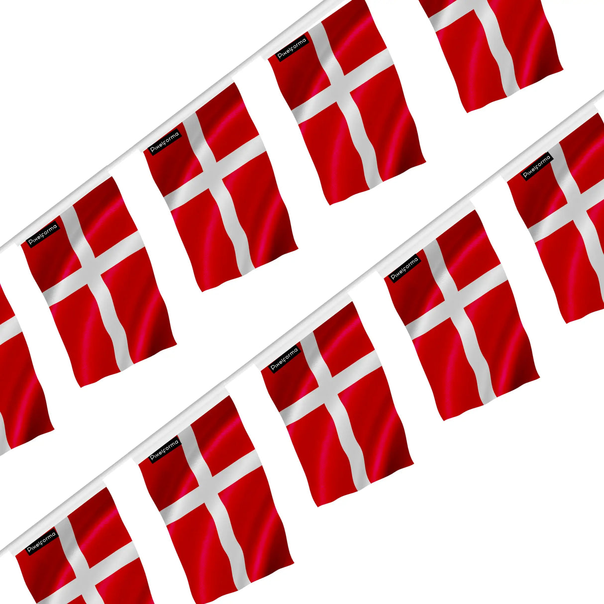 Guirlande drapeau danemark en polyester à accrocher