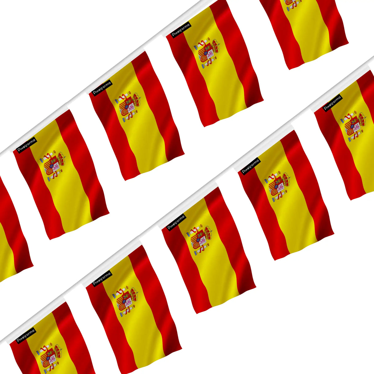 Guirlande drapeau espagne polyester à accrocher pour fête