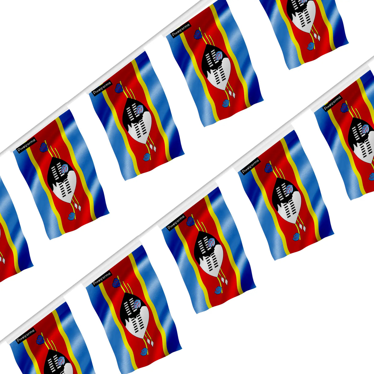 Guirlande drapeau eswatini en polyester à accrocher