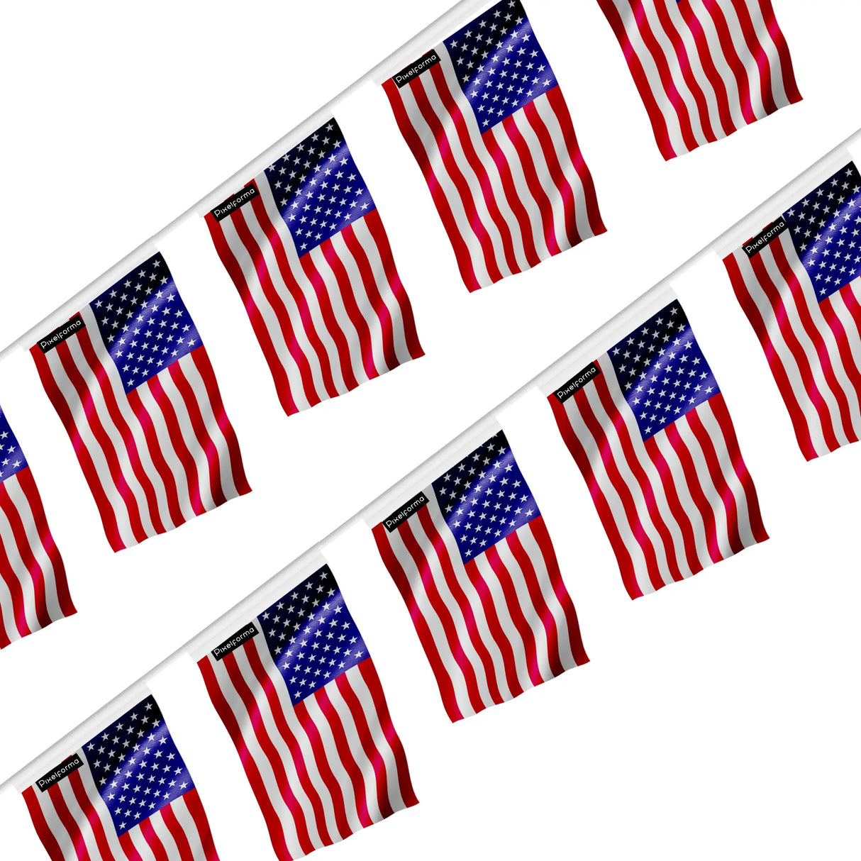 Guirlande drapeau états-unis en polyester à suspendre