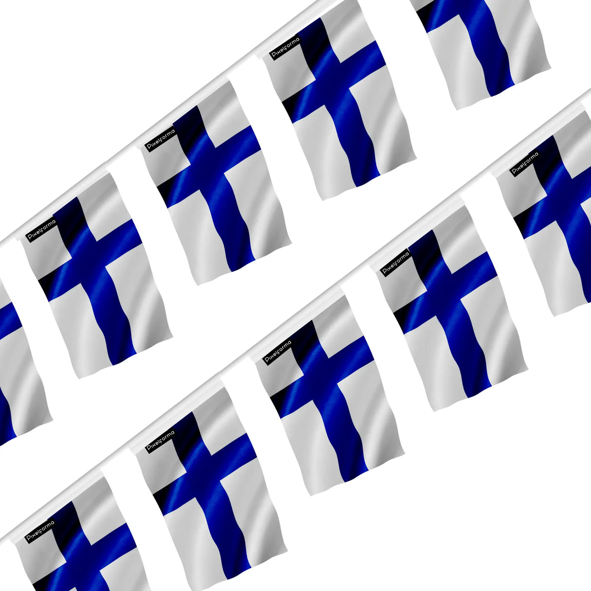 Guirlande drapeau finlande en polyester à accrocher
