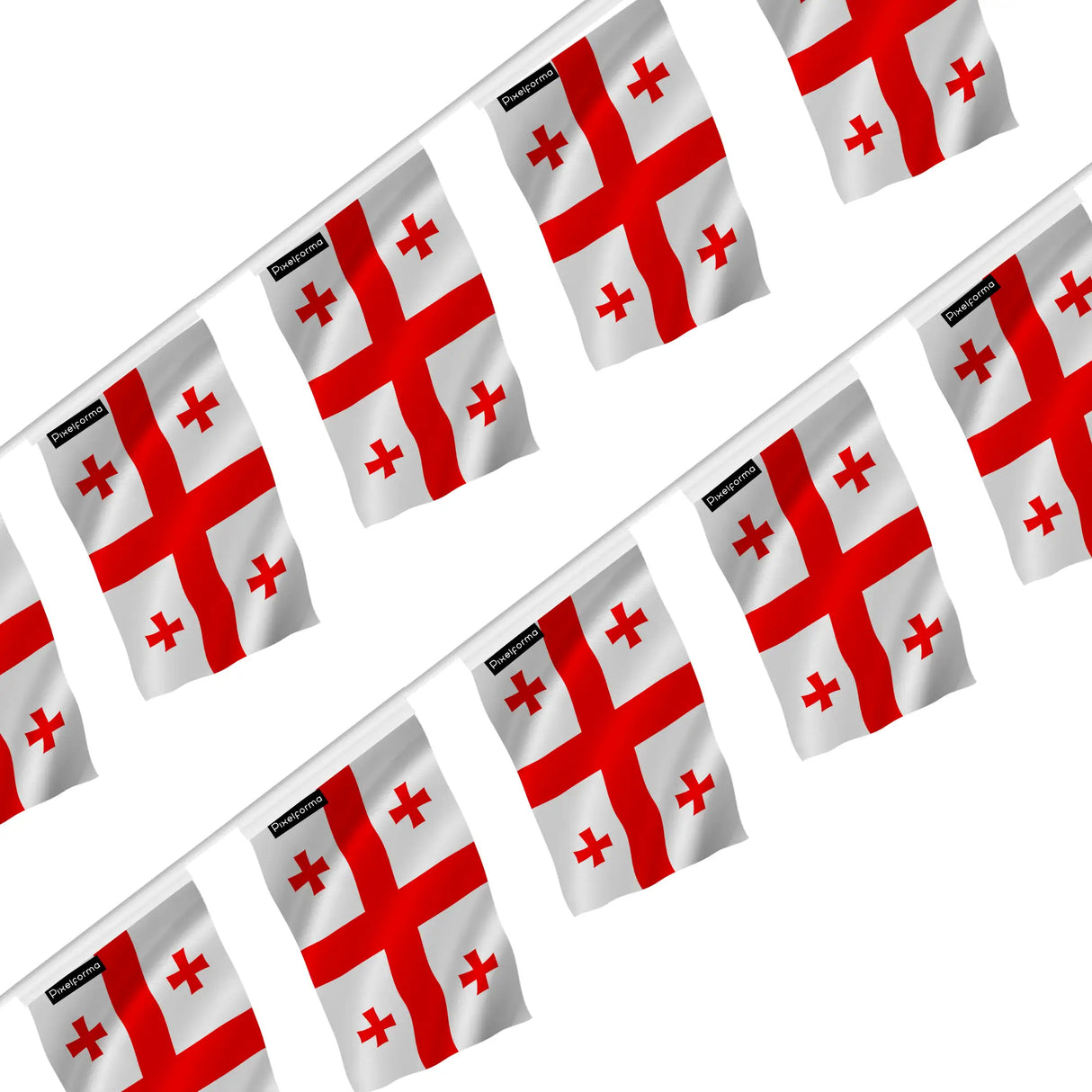 Guirlande drapeau géorgie en polyester à accrocher