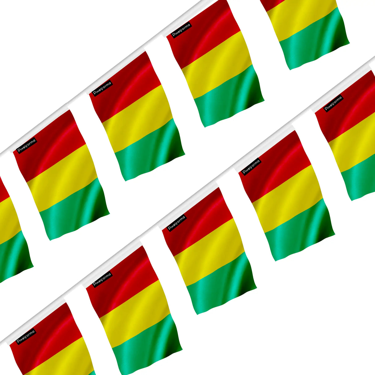Guirlande drapeau guinée en polyester à accrocher