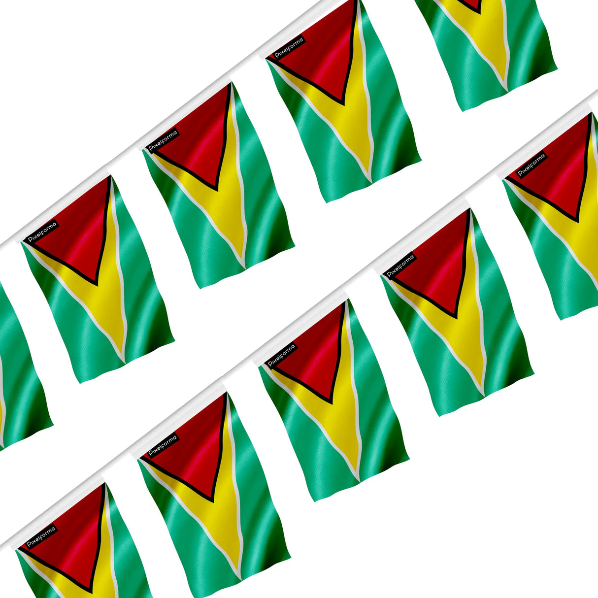 Guirlande drapeau guyana en polyester à suspendre
