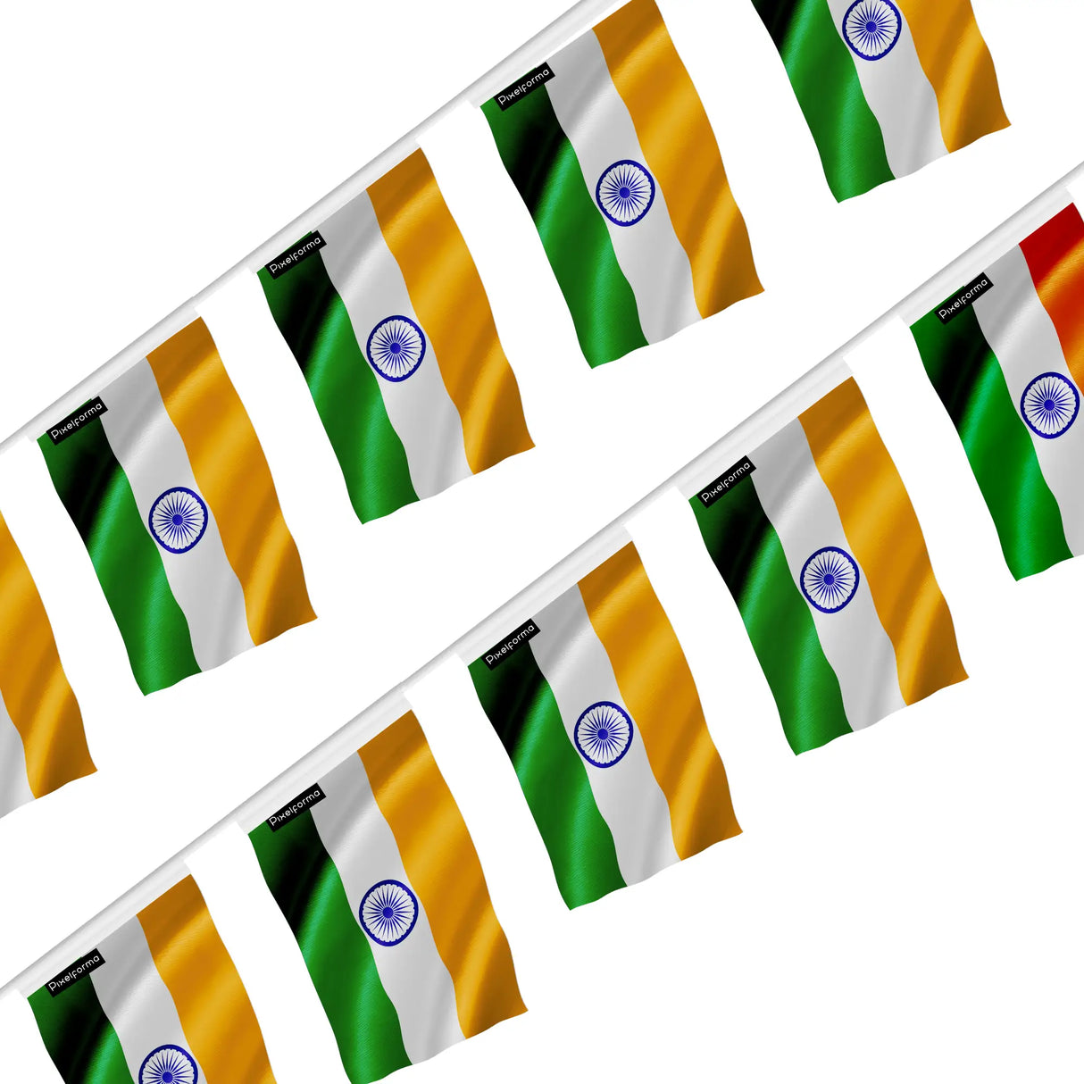 Guirlande drapeau inde polyester à accrocher pour fête