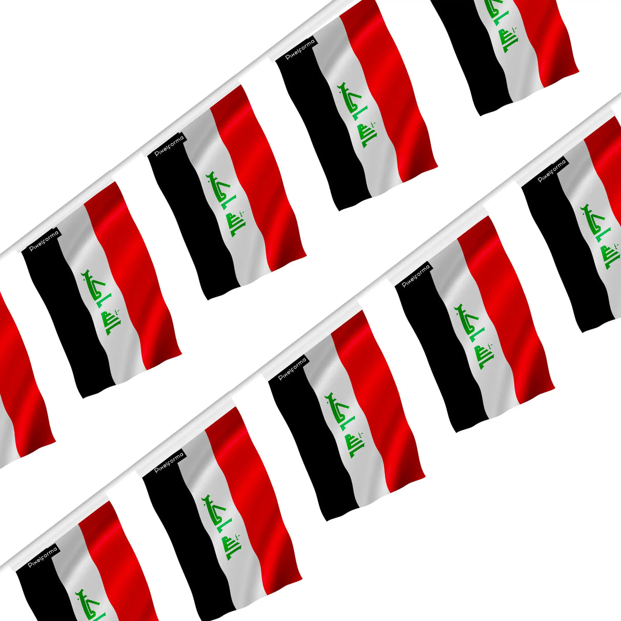 Guirlande drapeau irak en polyester à accrocher pour fête