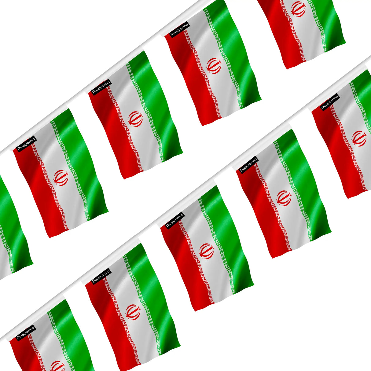 Guirlande drapeau iran en polyester à suspendre festive