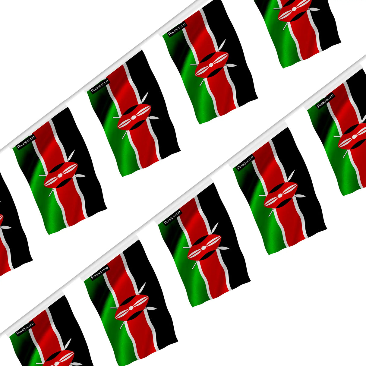 Guirlande drapeau kenya en polyester à accrocher
