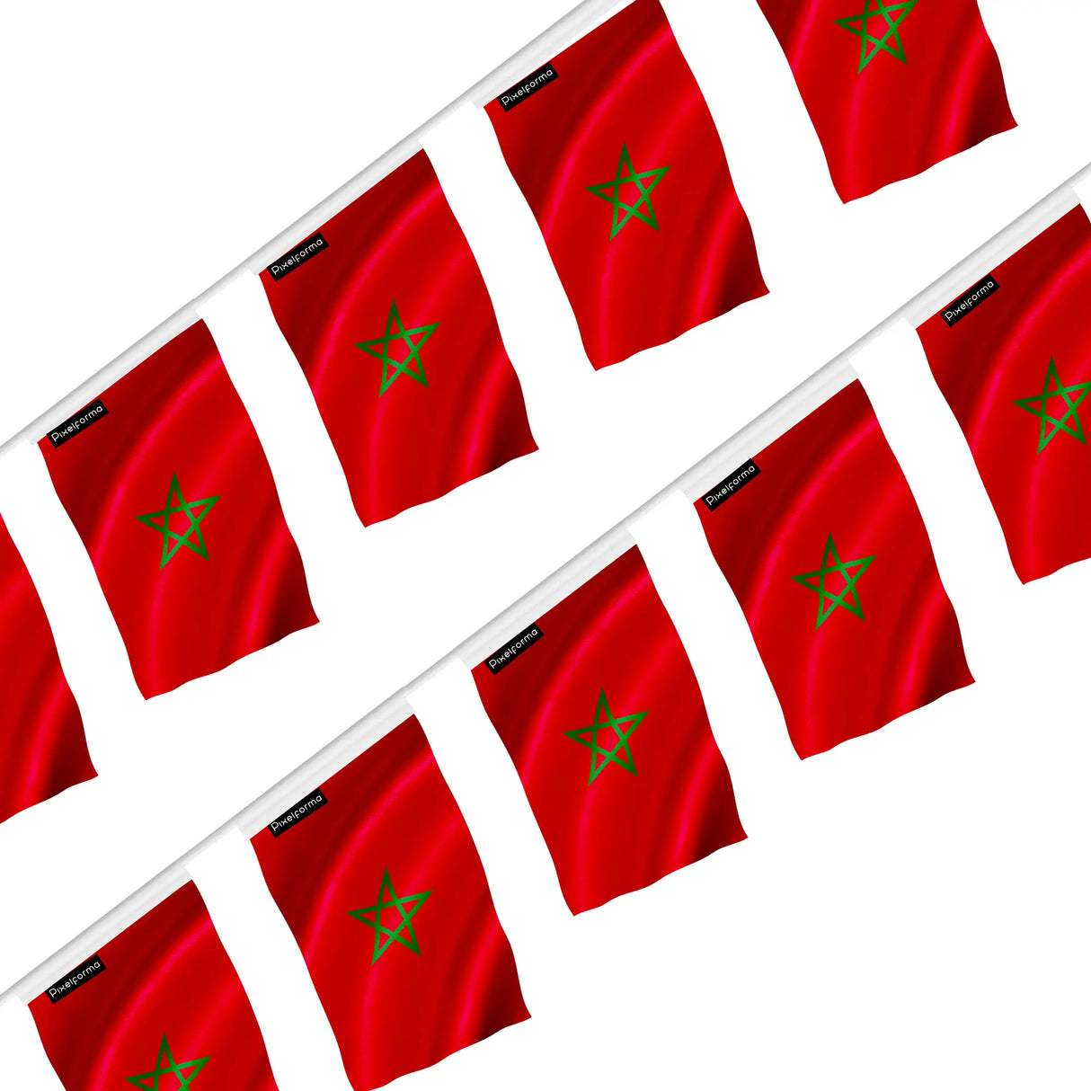 Guirlande drapeau maroc en polyester à accrocher décoration