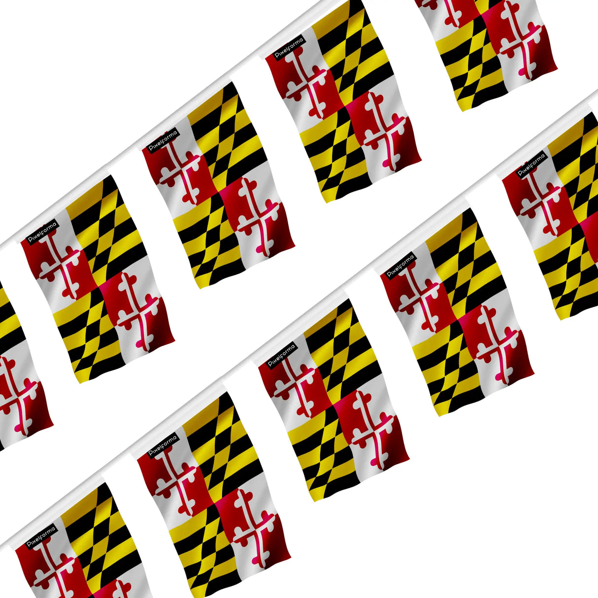 Guirlande drapeau maryland polyester résistant à accrocher