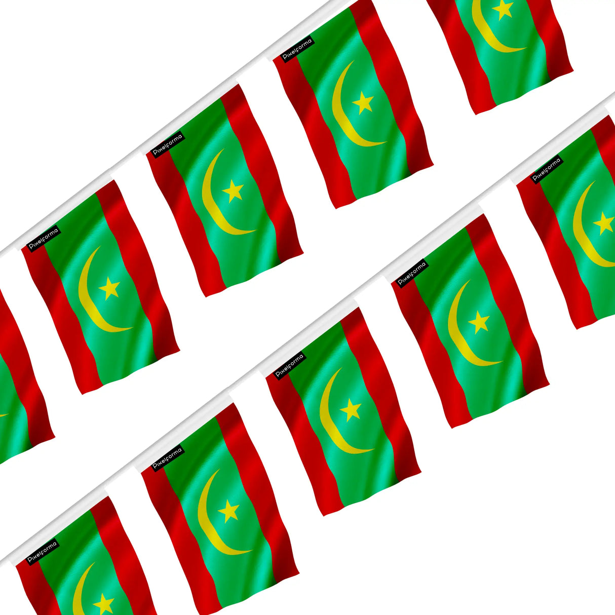 Guirlande drapeau mauritanie polyester à accrocher événement