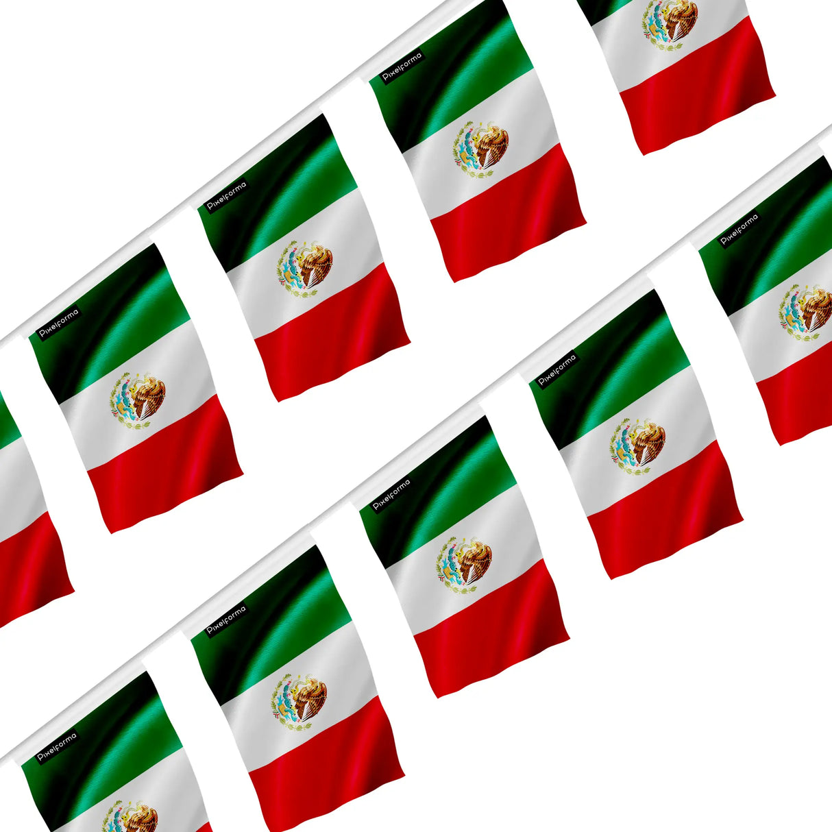 Guirlande drapeau mexique polyester à accrocher festivité