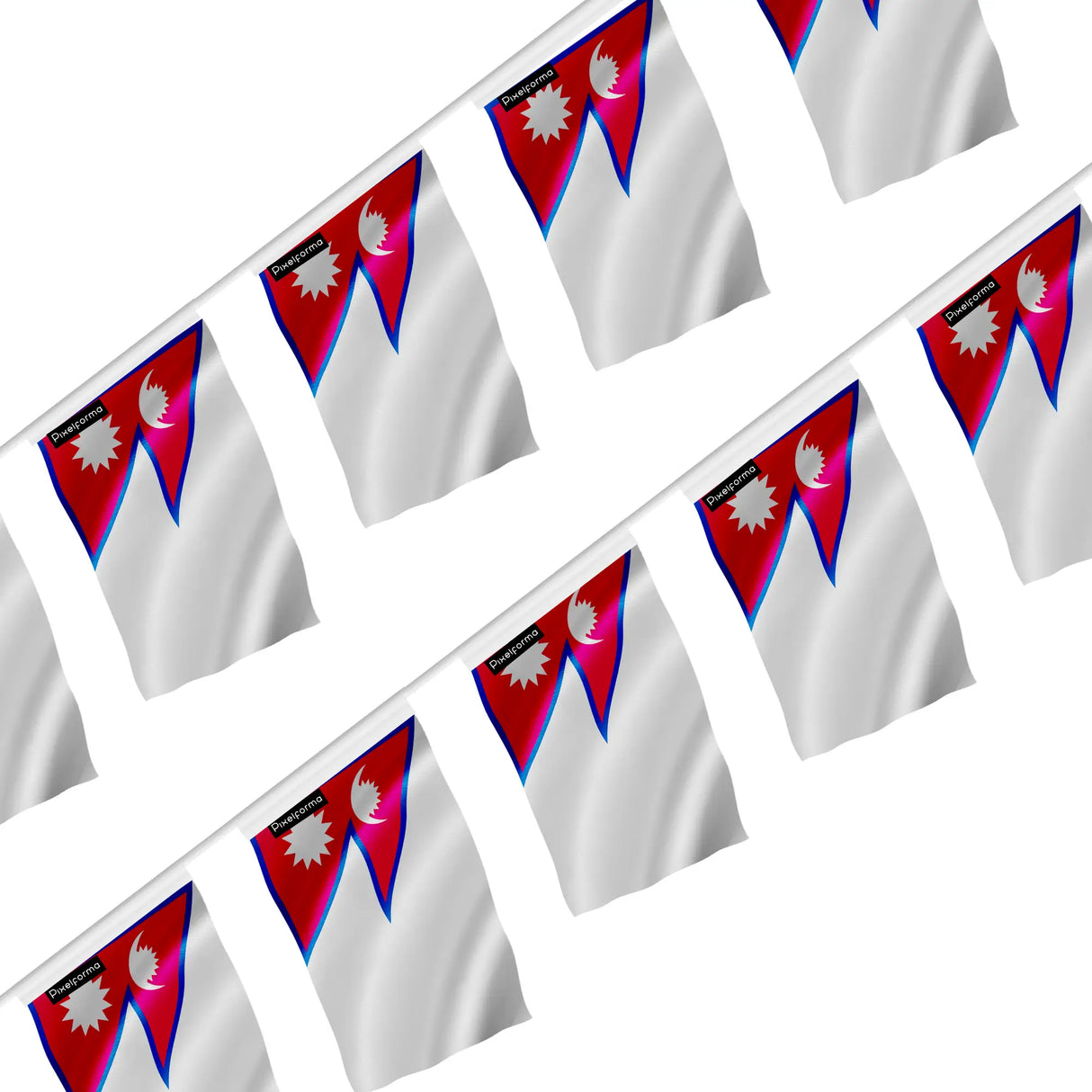Guirlande drapeau népal en polyester à suspendre