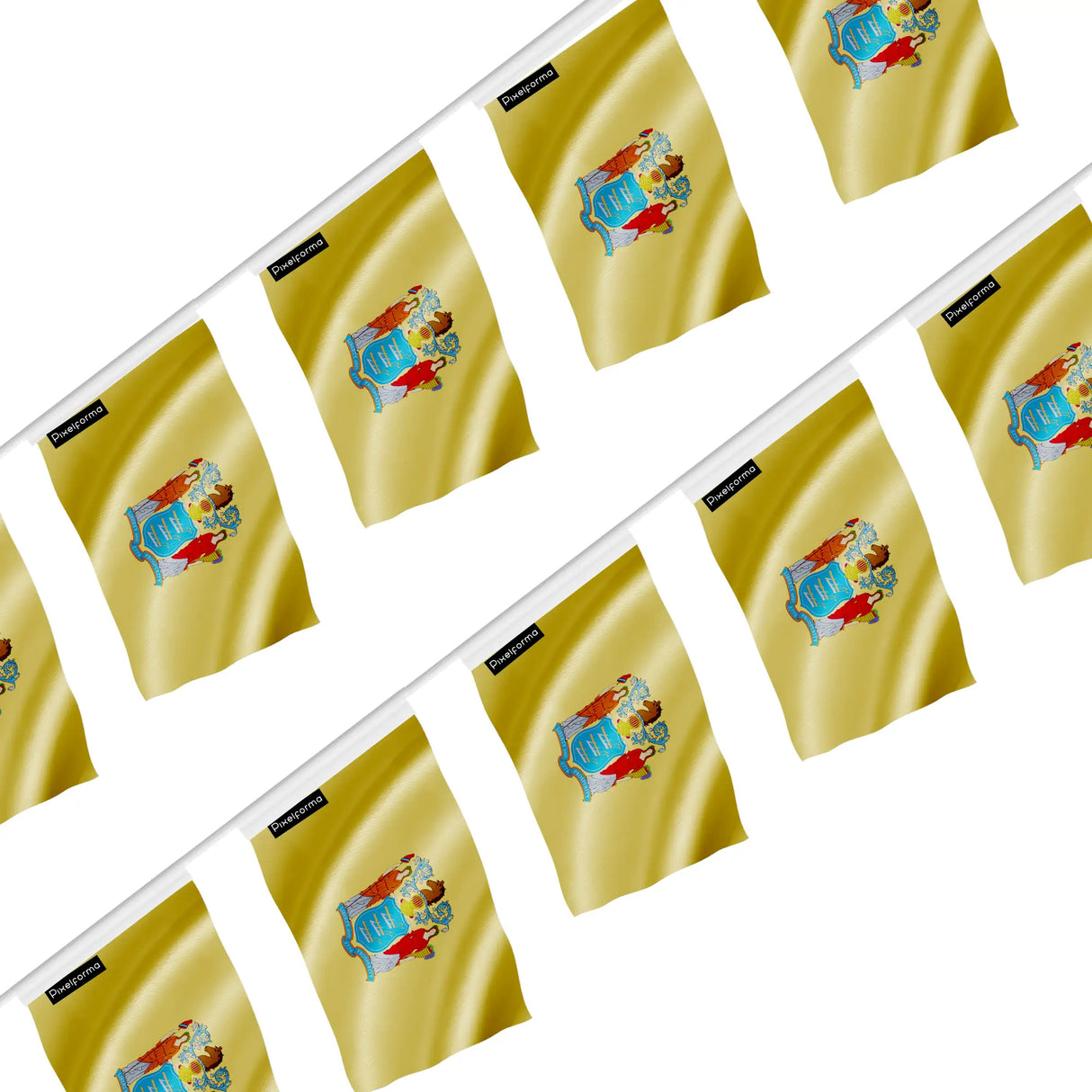 Guirlande drapeau new jersey polyester résistant à accrocher