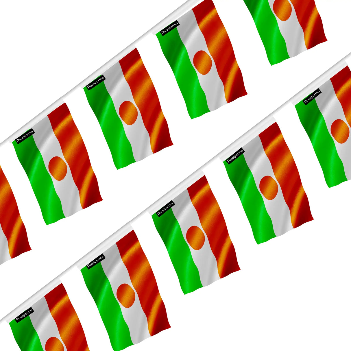 Guirlande drapeau niger en polyester à accrocher événement