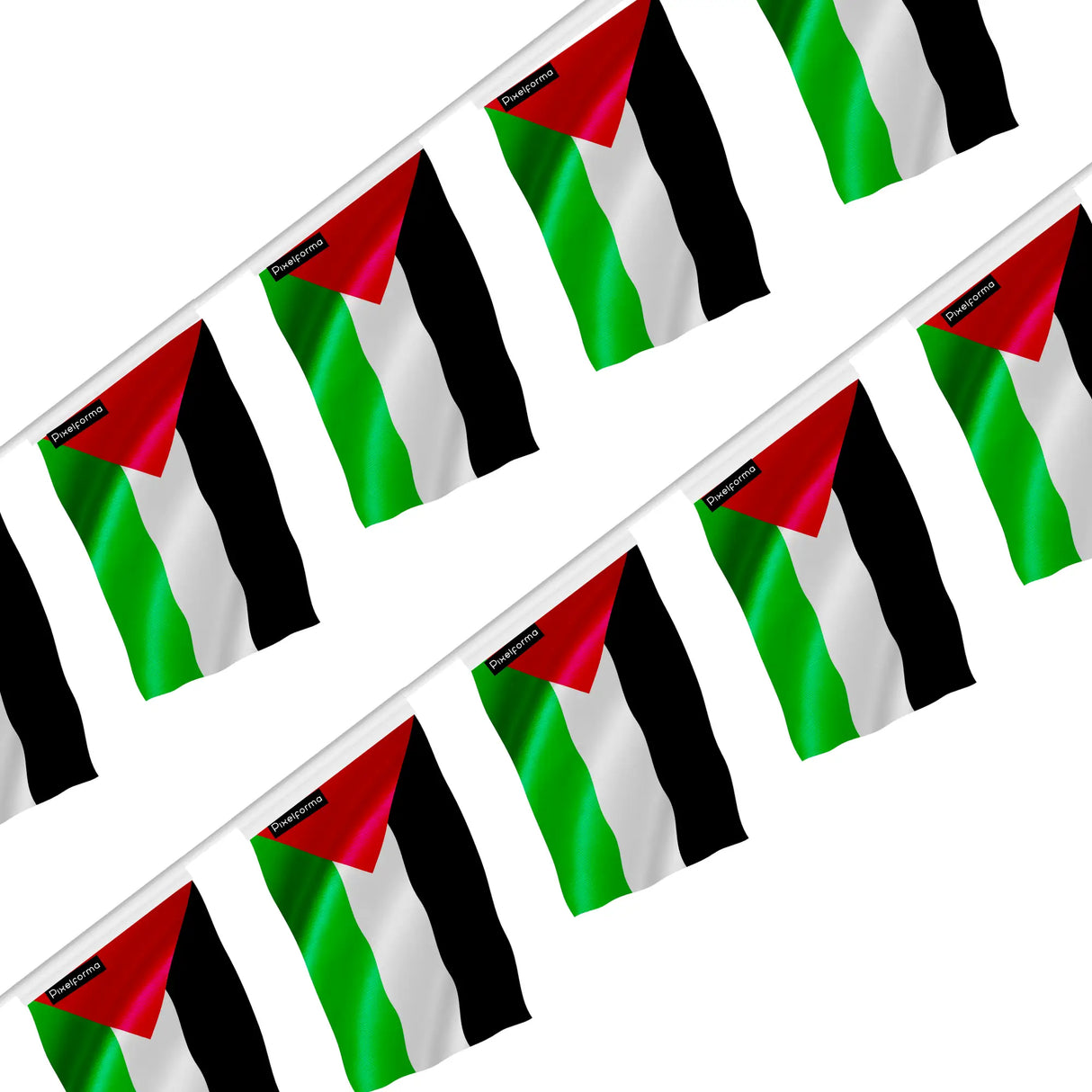 Guirlande drapeau palestine en polyester à suspendre