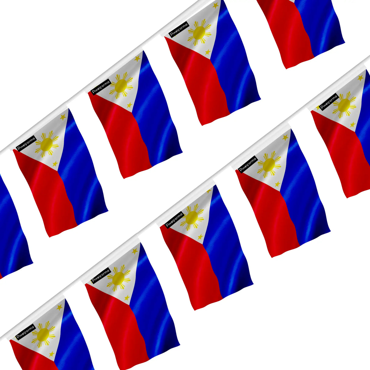 Guirlande drapeau philippines en polyester à suspendre