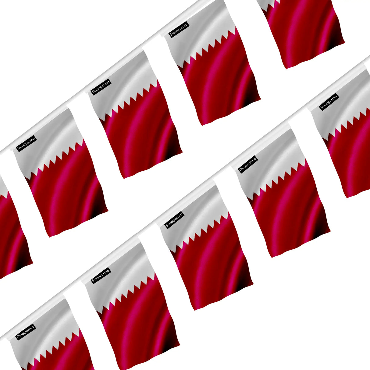 Guirlande drapeau qatar en polyester à suspendre décoration