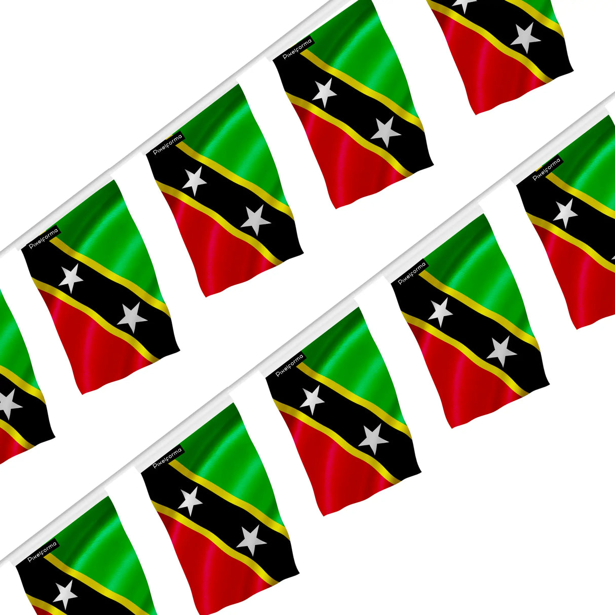 Guirlande drapeau saint-christophe-et-niévès polyester extérieur