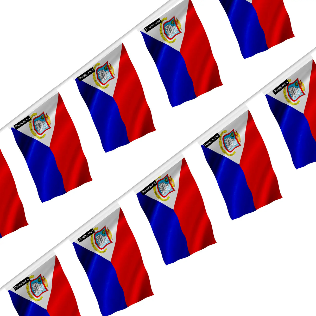 Guirlande drapeau saint-martin polyester à suspendre