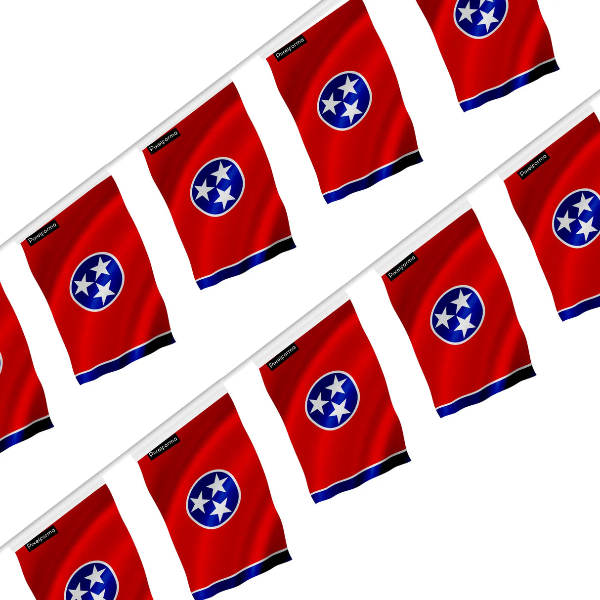 Guirlande drapeau tennessee polyester résistant à accrocher