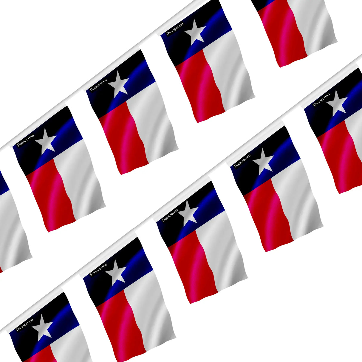 Guirlande drapeau texas polyester résistant à accrocher