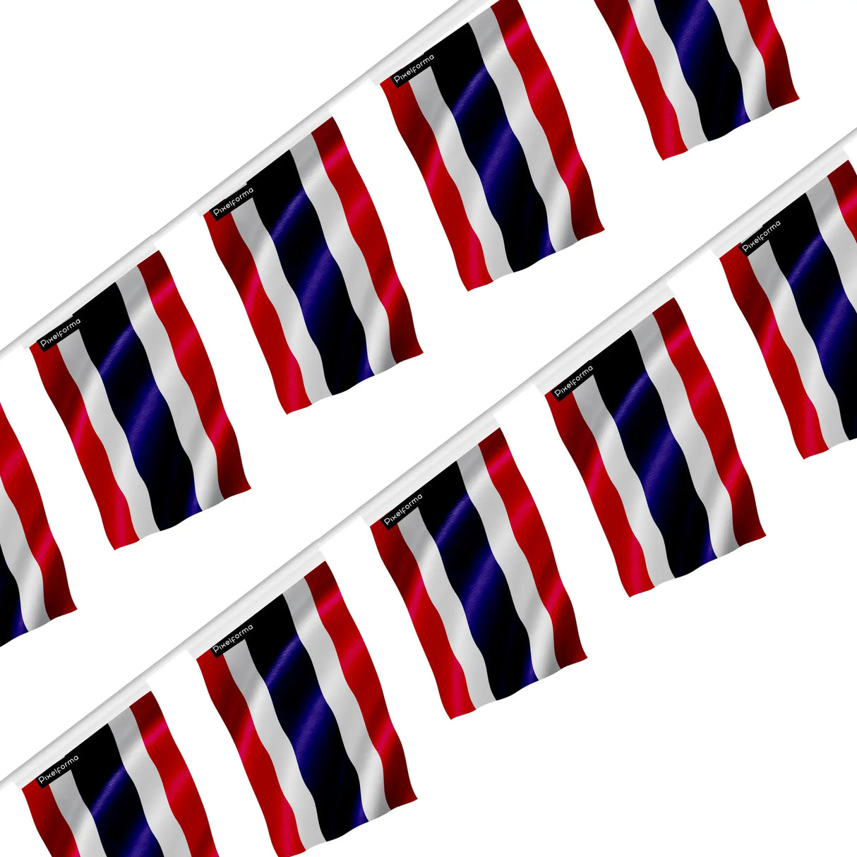 Guirlande drapeau thaïlande en polyester à accrocher