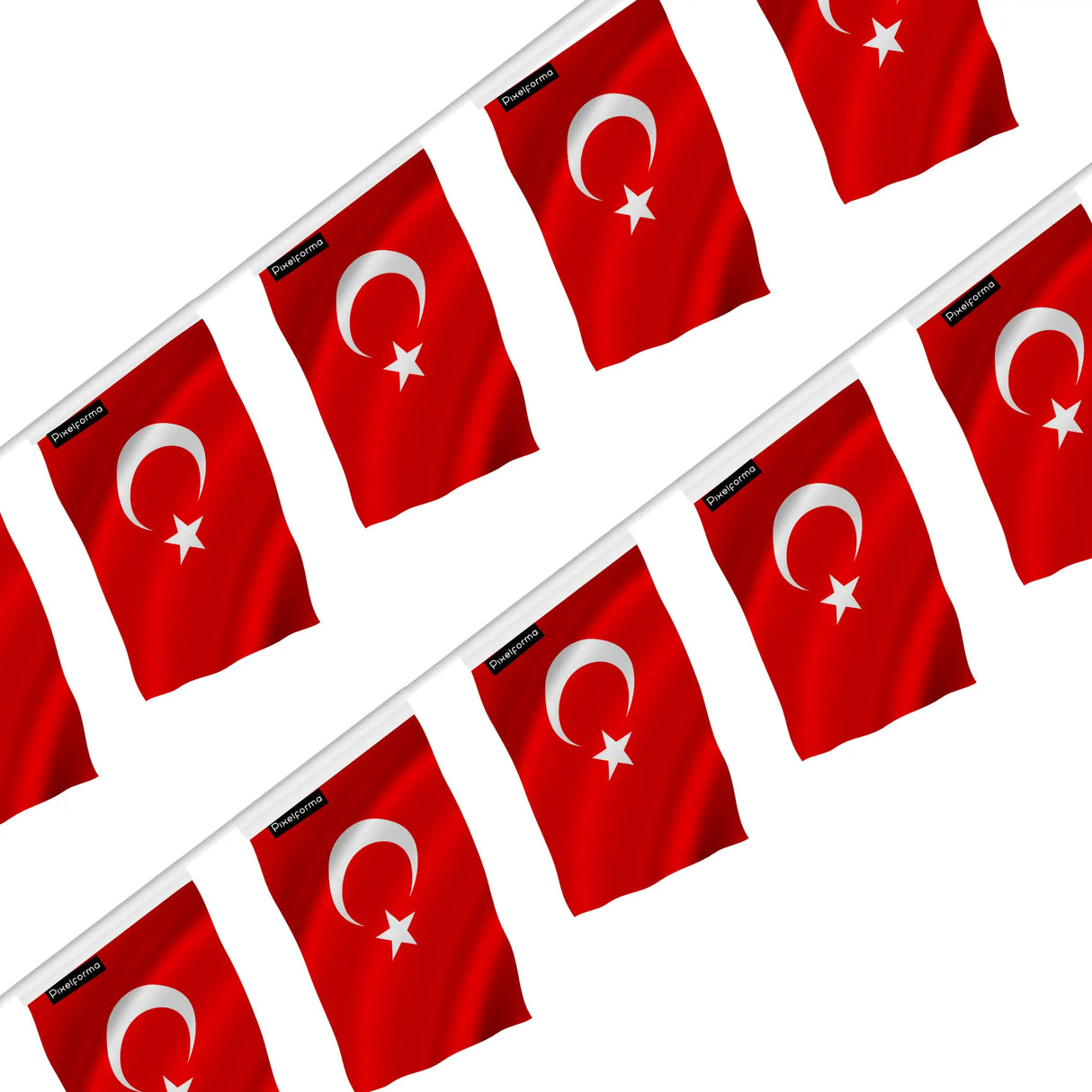 Guirlande drapeau turquie polyester à suspendre événement