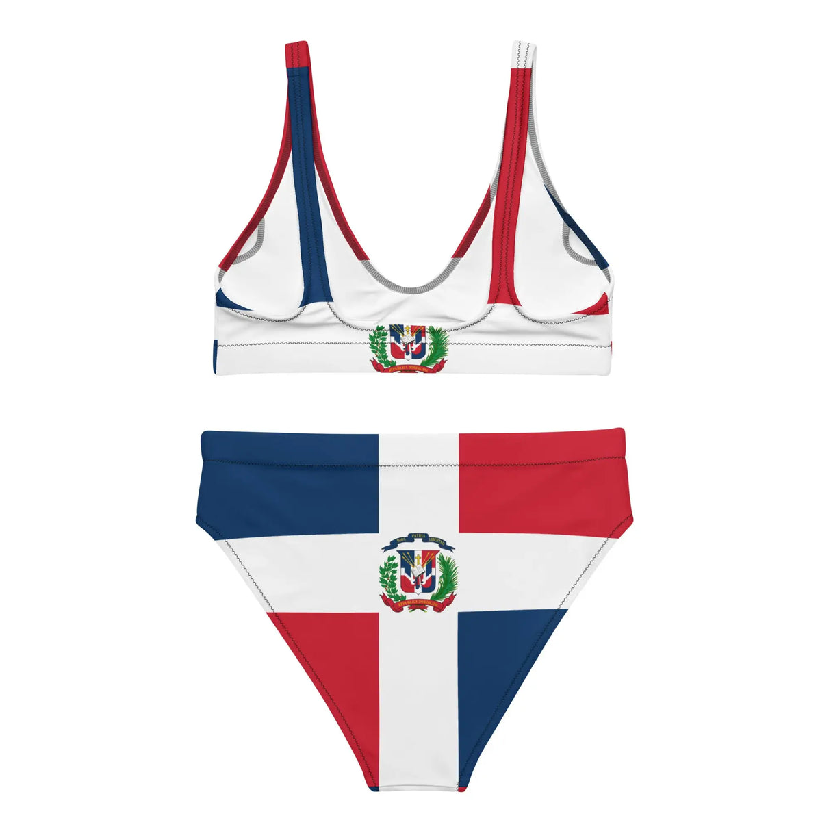 Maillot bain femme drapeau république dominicaine polyester