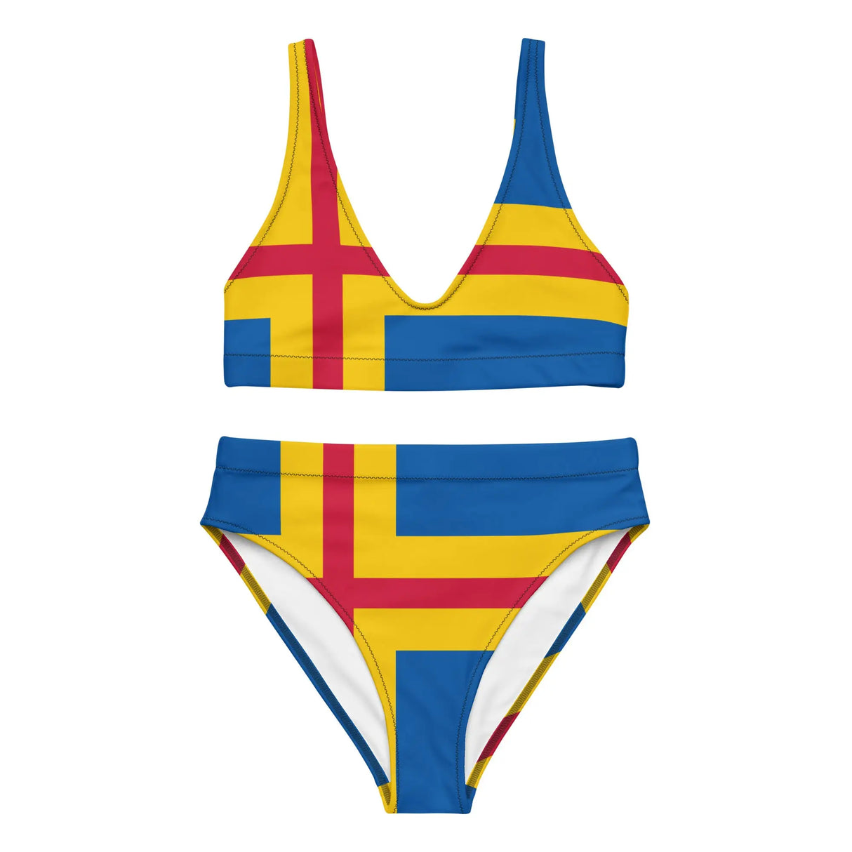 Maillot de bain drapeau åland en polyester recyclé femme