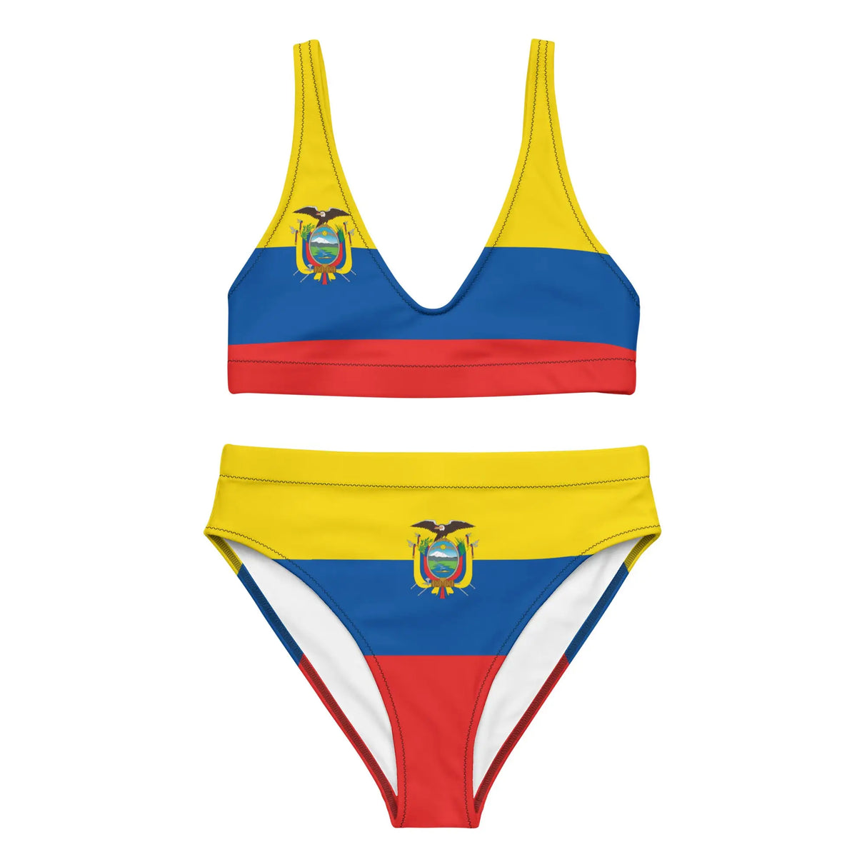 Maillot de bain drapeau équateur en polyester recyclé femme