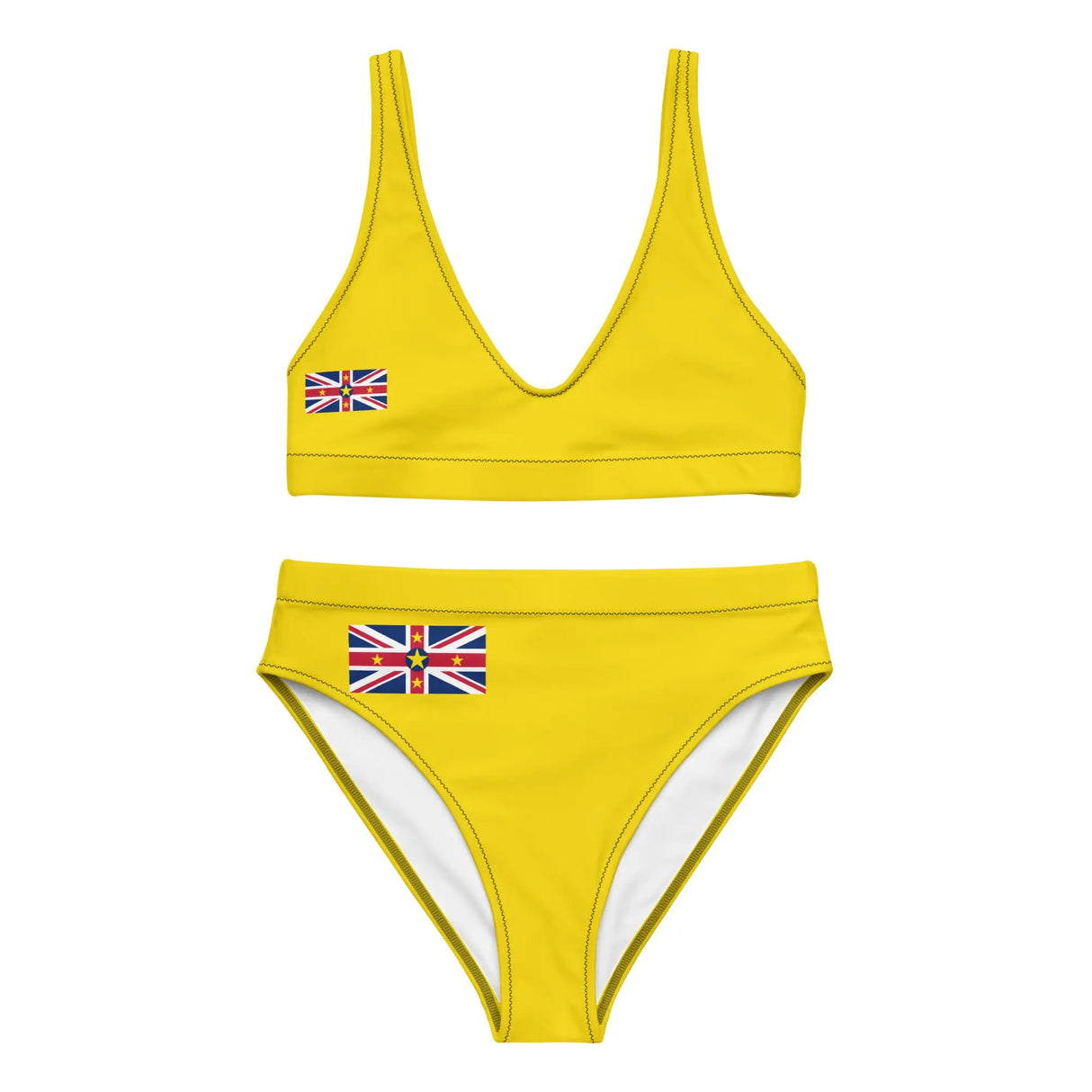 Maillot de bain drapeau niue en polyester recyclé femme