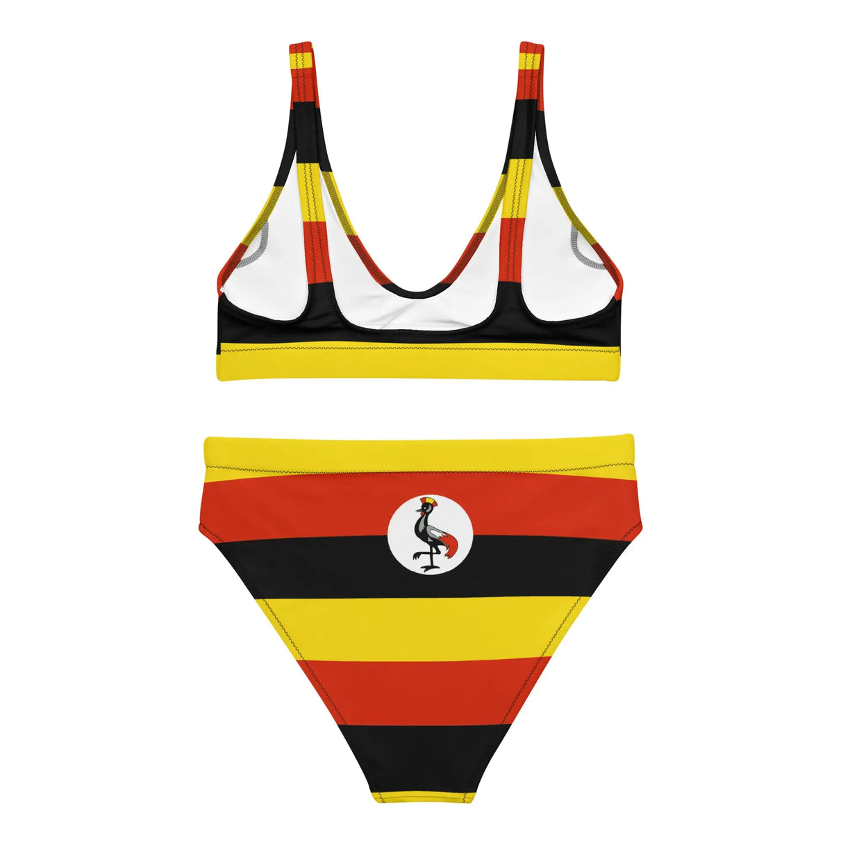 Maillot de bain drapeau ouganda en polyester recyclé femme