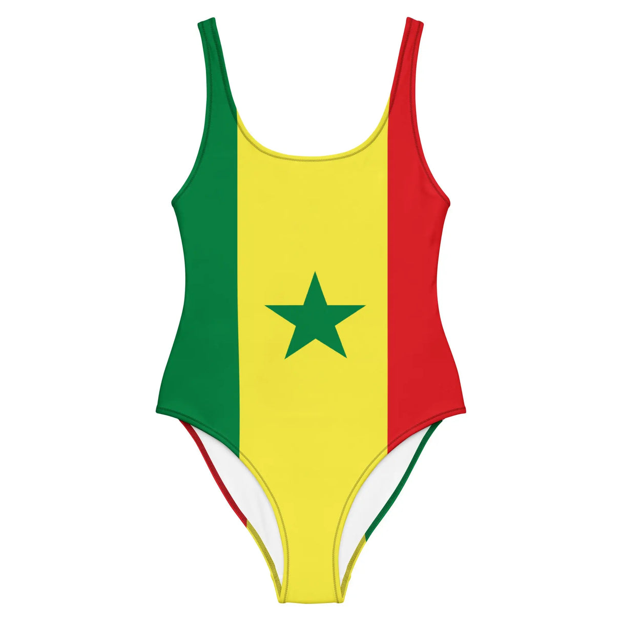 Maillot de bain drapeau sénégal coupe brésilienne femme