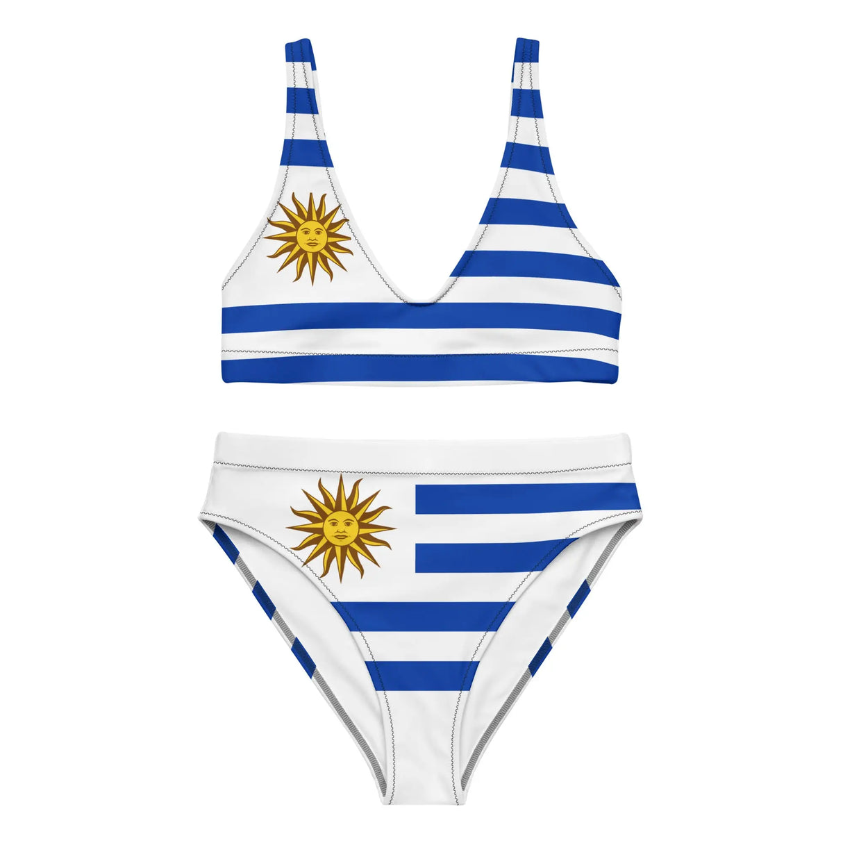 Maillot de bain drapeau uruguay polyester recyclé femme