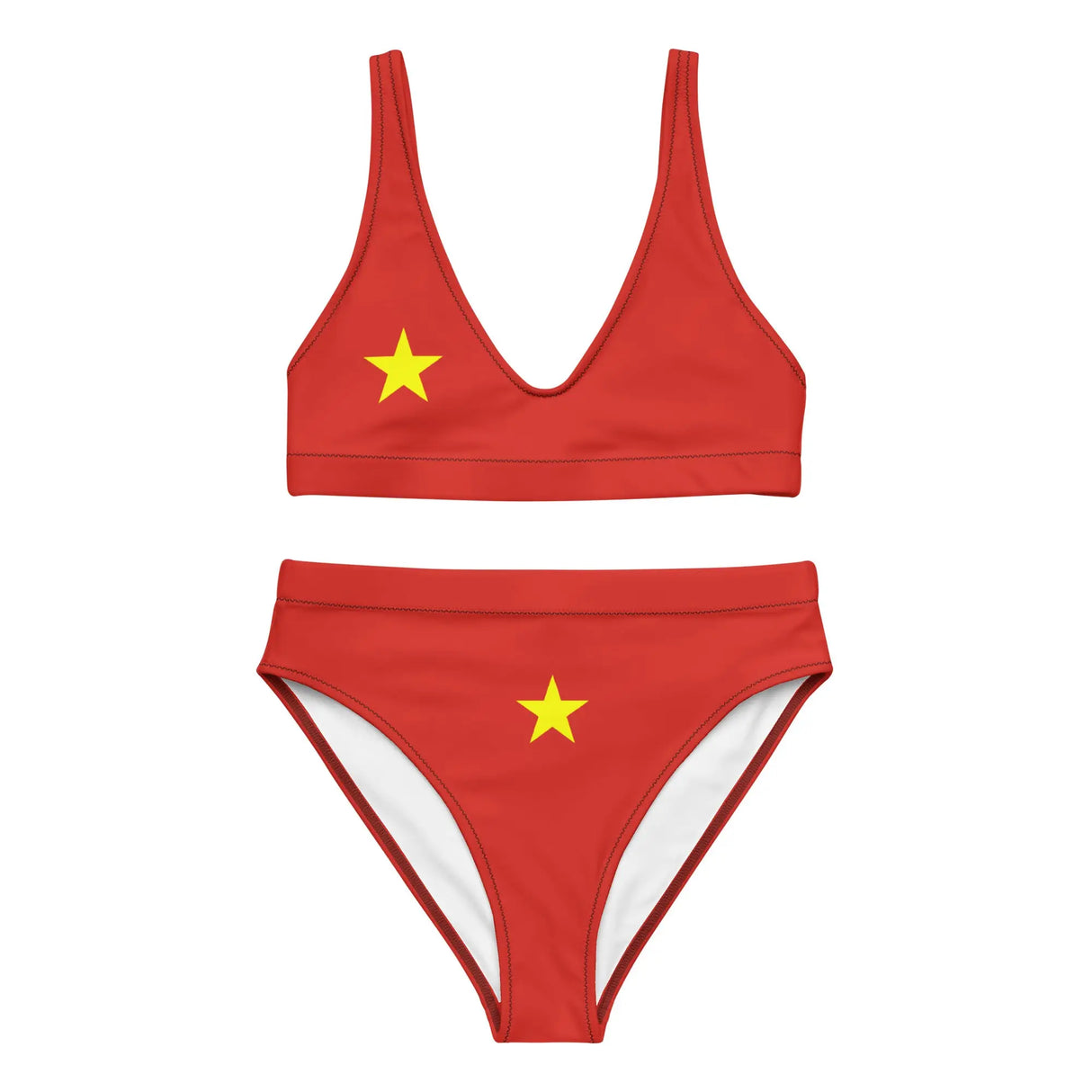 Maillot de bain drapeau viêt nam polyester recyclé femme