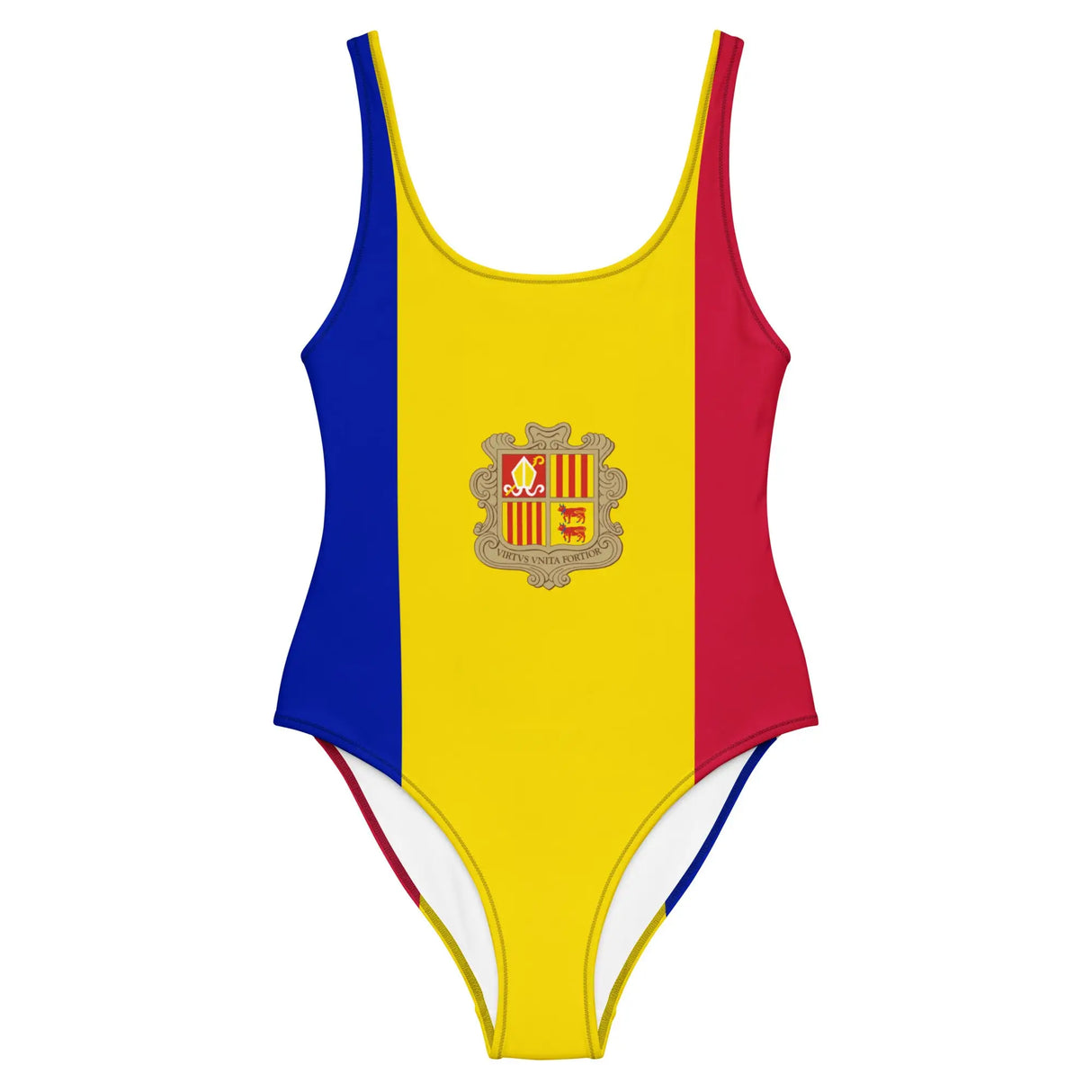 Maillot de bain femme drapeau andorre coupe brésilienne