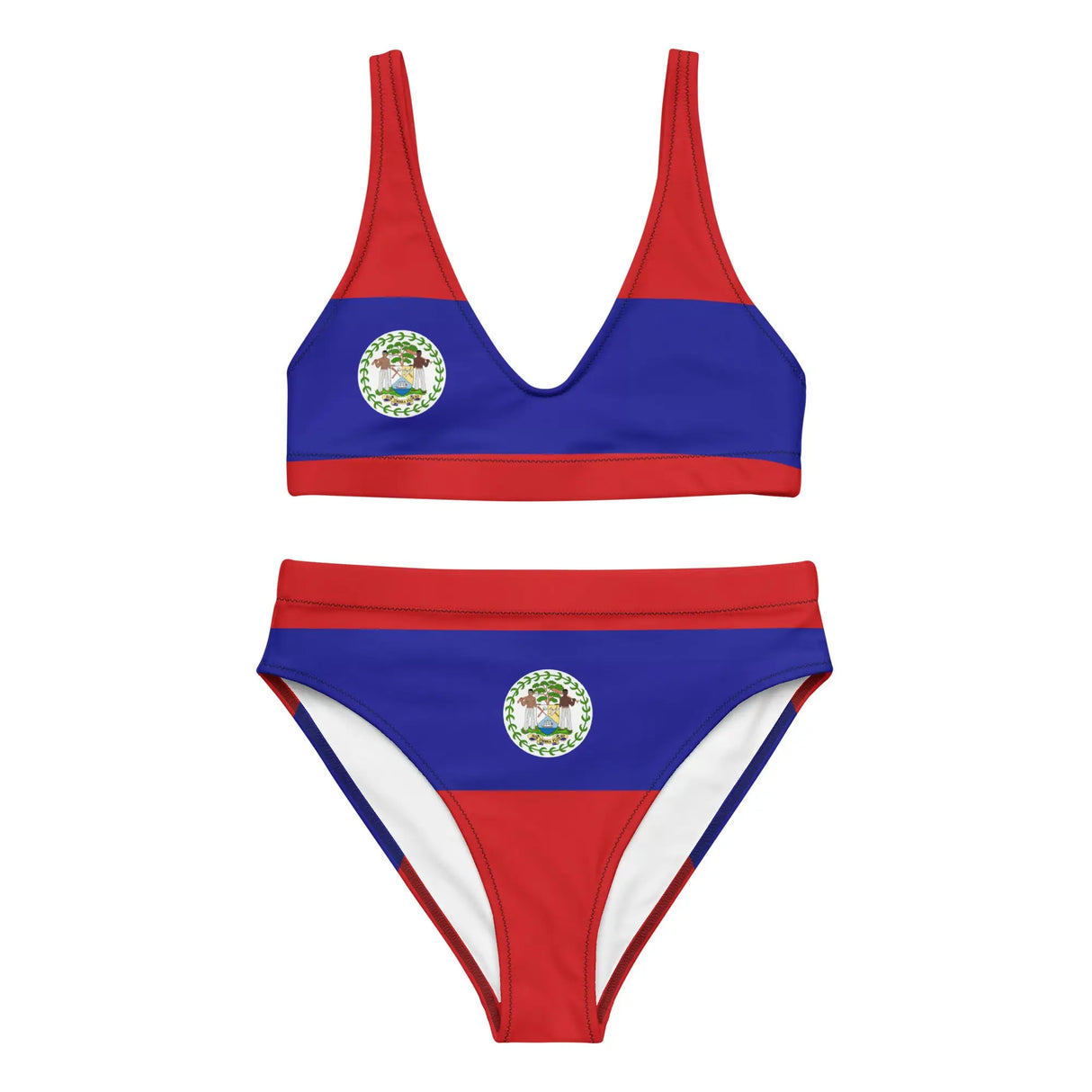 Maillot de bain femme drapeau belize en polyester recyclé