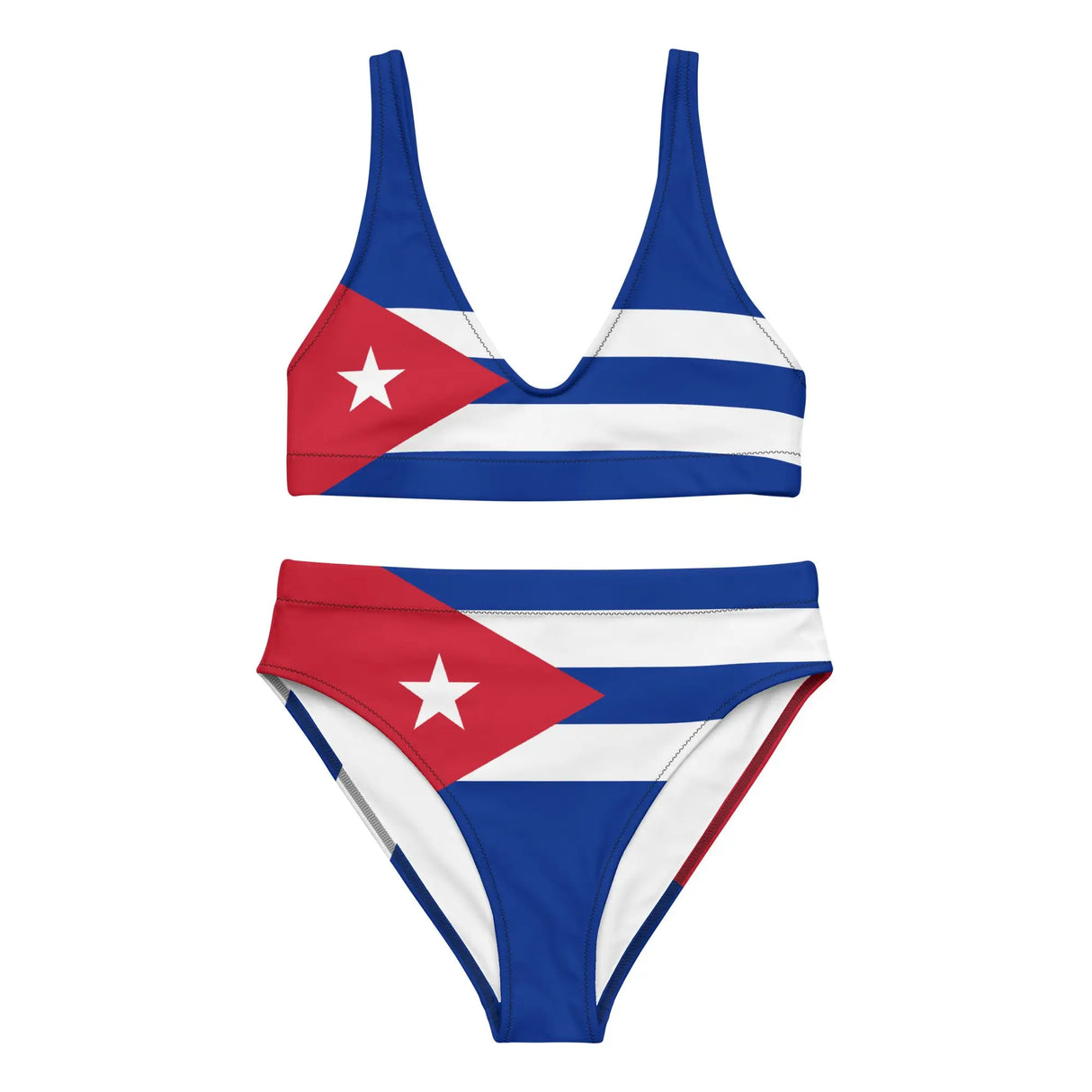 Maillot de bain femme drapeau cuba polyester recyclé uv